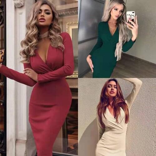 Woman spring dress robe vestidos sukienka vestido de manga longa skirt jupe moda mujer sexy dress red black women elegant