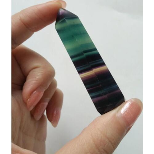 1kg (2.2LB/14pieces) Nice Natural Colourful transparent smooth fluorite points healing from China Wholesales Free Shipping