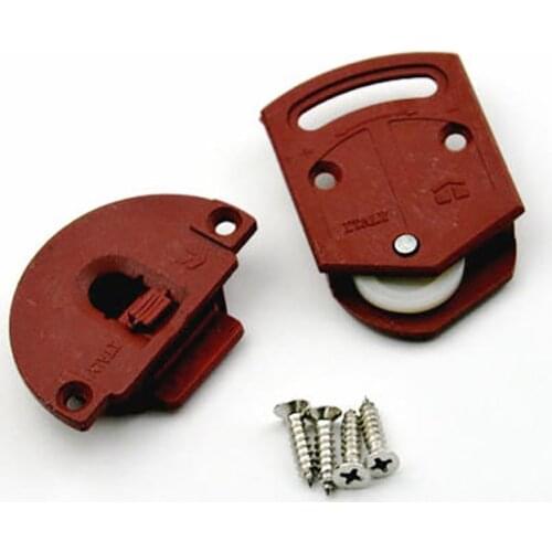 1 Set Plastic Wheels Vintage Wardrobe Door Pulley Sliding Door Rollers Kitchen Cabinet Rail Wheel Furniture Accessories Hardware