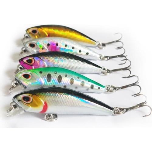 1pcs 4.5cm 3.5g Sinking Minnow Wobblers Fishing Lures Trout Artificial Plastic Hard Bait Jerkbait Crankbait Bass Fishing Tackle