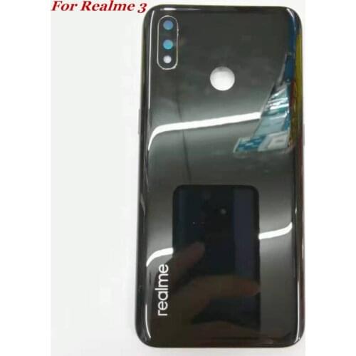 10PCS 100% Original For Oppo Realme 3 Back Housing Back Cover With camera len Battery Case with logo For Realme 3 Replacement