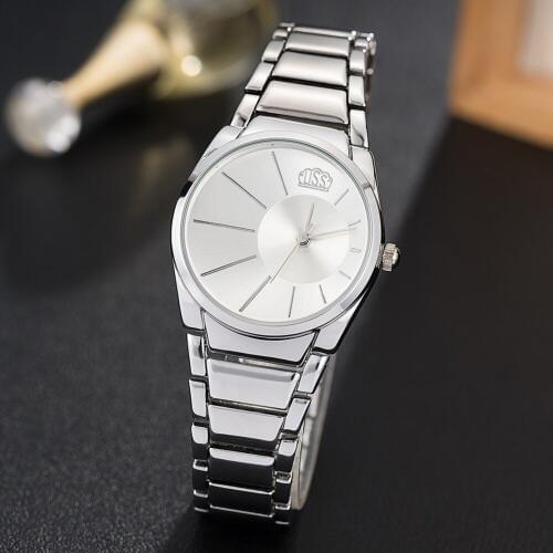 CUSSI 2019 Fashion Casual Women Watches Silver Luxury Ladies Bracelet Watch Simple Women Quartz Wristwatch Reloj Mujer Clock
