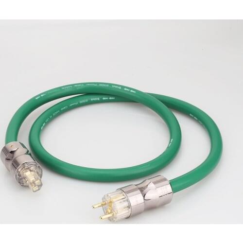 Audiocrast P108 HI-End Copper Silver Mixed HIFI Power Cable Schuko Power Leads AC Power Cord For HIFI CD AMP AUDIO System