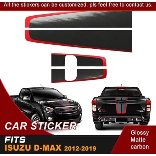 Hood car sticker and back door handle insert rear door graphic Vinyl sticker for isuzu dmax 2012-2018