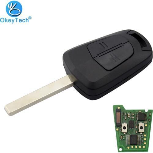 OkeyTech for OPEL Vauxhall Astra H J Corsa Insignia Remote Control Car Key Case 433Mhz ID46 PCF7941 Chip HU100 Blade Accessories