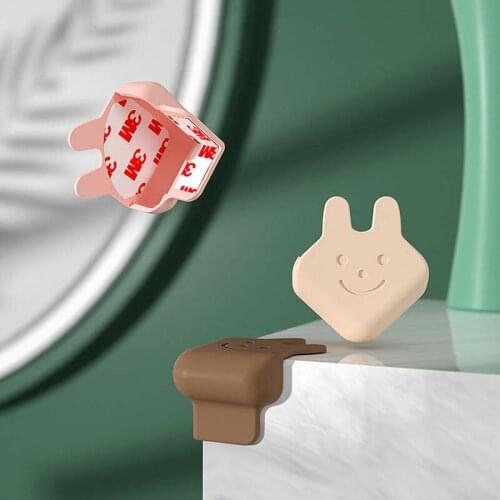 Rabbit Head Desk Corner Guard for Kids Baby Soft Silicone Corner Protector Security Protection Table Edge Anti Collision Cover