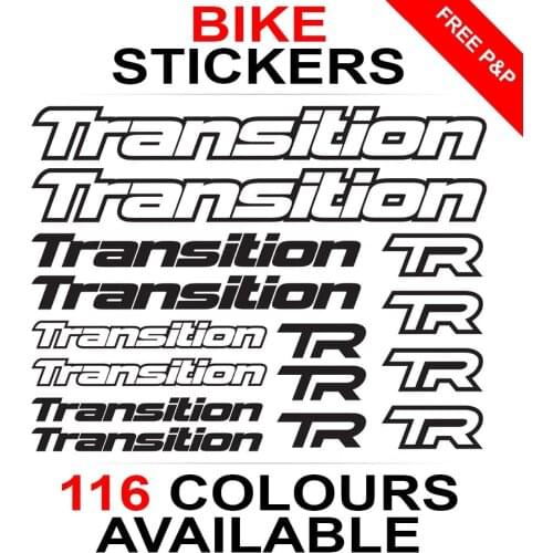 For 1Set Transition decals stickers sheet (cycling, mtb, bmx, road, bike) die-cut logo Car Styling