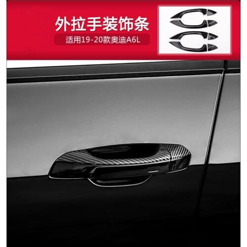 Door Handles Decoration Cover Sequins ABS Doorknob Sticker Trim For Audi A6L 2019-2021