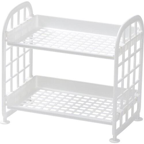 Girl Heart Storage Finish Dormitory Bathroom Double-layer Storage Box Desktop Storage Holders Racks Shelf for Cosmetics