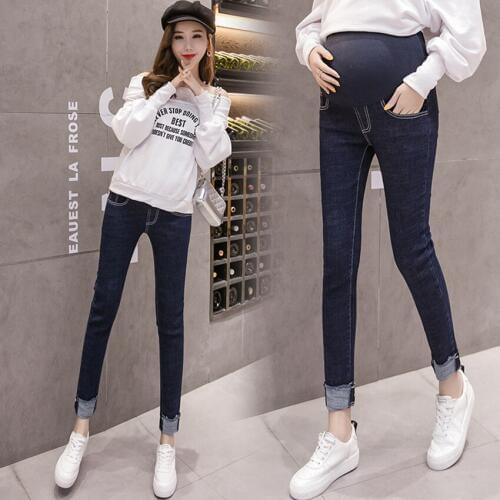 Maternity Jeans Spring Maternity Jeans Jeans Trousers Cropped Trousers Fashion Wild Feet Jeans Maternity