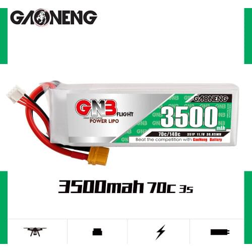 Gaoneng GNB 3300mAh 3S 11.1V 90C/180C Lipo Battery With XT60/XT90 Plug For UAV RC Helicopter RC Car Boat Airplane parts