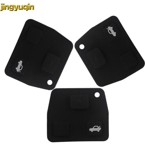 Jingyuqin 2pcs Silicone Remote Auto Car Key Cover Shell ButtonPad 2/3 Buttons for Toyota Avensis Yaris Carina Corolla Lexus RVA4