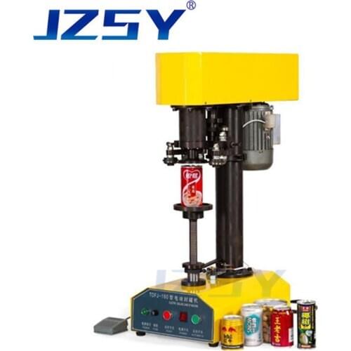 JZSY Commercial Automatic Zip Can Sealing Machine Aluminum Cap Capping Machine Metal Caps Locking Machine Pop Top Ring-Pull Cans