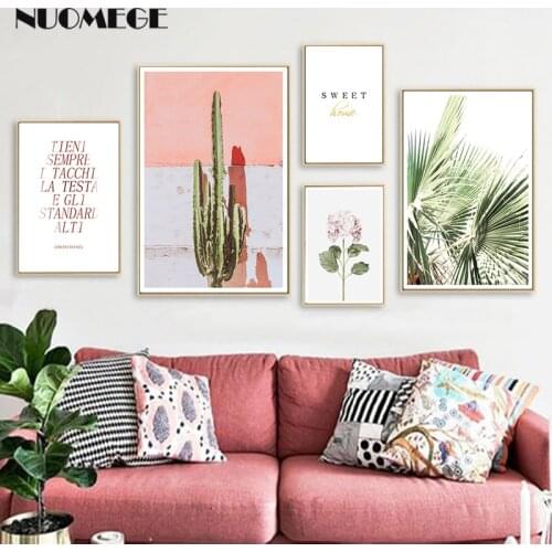 Cactus Plant Wall Art Nordic Poster Leaves Paintings On The Wall Decorative Picture For Living Room Decorations For Home