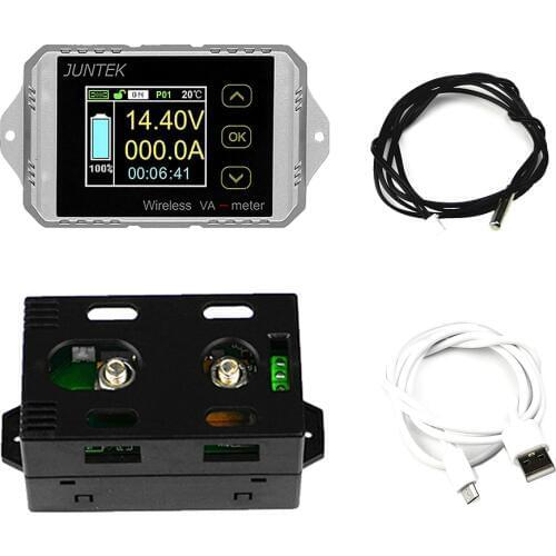 DC 120v 300A LCD Combo Meter Wireless voltmeter current KWh Watt Meter Battery Capacity tester Power monitoring