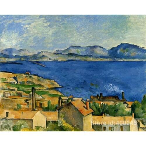 Best Art Reproduction The Gulf of Marseille Seen from L Estaque Paul Cezanne Paintings for sale hand painted High quality