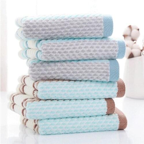 Fashion Cotton Terry Hand Towel Strong Absorption Dobby Home Face Hand Towel 32s Adult Checked Hand Towel 34x75cm