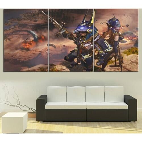 Home Decor Modular Canvas Picture 3 Garena Free Fire Game a living room Poster Home wall Canvas Painting Wholesale2
