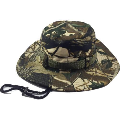 Men Outdoor Tactical Bonnie Hats Military Sports Camouflage Combat Sun Hat Climbing Fishing Visors Round Brim Breathable Cap