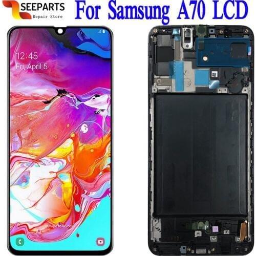 New For Samsung Galaxy A70 LCD A705 A705F SM-A705F Display Touch Screen Digitizer Assembly A70 2019 For SAMSUNG A70 LCD