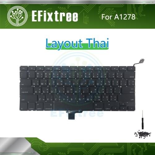 New Thai For Macbook Pro 13'' A1278 Keyboard Screw Screwdriver Replacement Layout 2009 2010 2011 2012 EMC 2326 2351 2419 2555