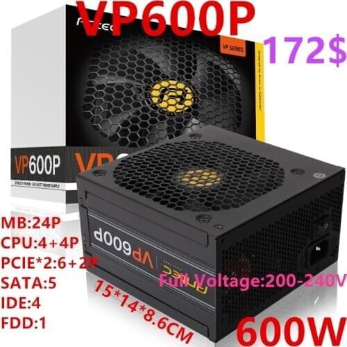 New PSU For Antec Brand Brand Non-modular Game Mute Power Supply 600W/500W Power Supply VP600P VP500P