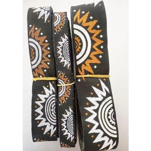 New product Indian Sun 1.5-3.3CM 3Yards Polyester Jacquard Woven Ribbon Embroidery Lace Trim DIY Clothes Bag Sewing Accessories