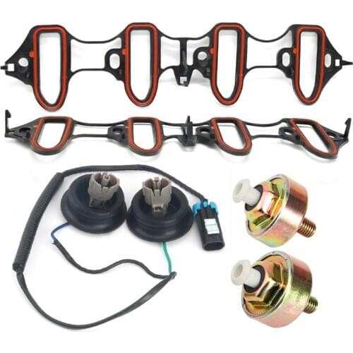 OEM # 12601822 213-3521 12589867 89060413 Knock Sensor + Harness + Intake Manifold Gasket for GMC for Cadillac for Chevy