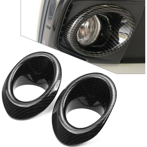 2Pcs Car Front Fog Light Cover Ring Trim Carbon Fiber ABS Plastic For Honda Civic 10th 2016 2017 2018 2019 2020 2021