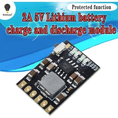 WAVGAT DC 5V 2.1A Mobile Power Diy Board 4.2V Charge / Discharge(boost) battery protection indicator module 3.7V lithium 18650
