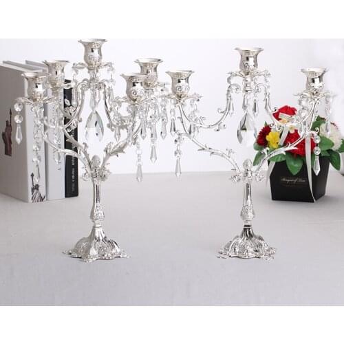 European Style Candle Holders Candelabra Romantic Candlelight Dinner Pillar Candlesticks Home For Wedding Decoration Centerpiece