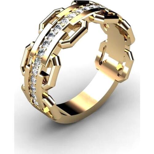 Retro Lovers' Rings Men Women Wedding Engagement Rings Good Quality Cubic Zirconia Trending Ring Jewelry Best Gift for Couples