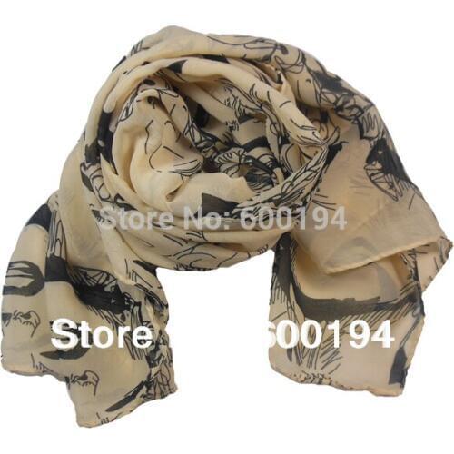 Infinity Loop Skull Design Scarf