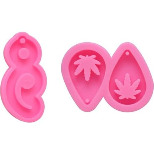 N7MF DIY Comma Period/Maple Leaf Keychain Casting Silicone Mould Crafts Jewelry Pendant Making Tools Crystal Epoxy Resin Mold