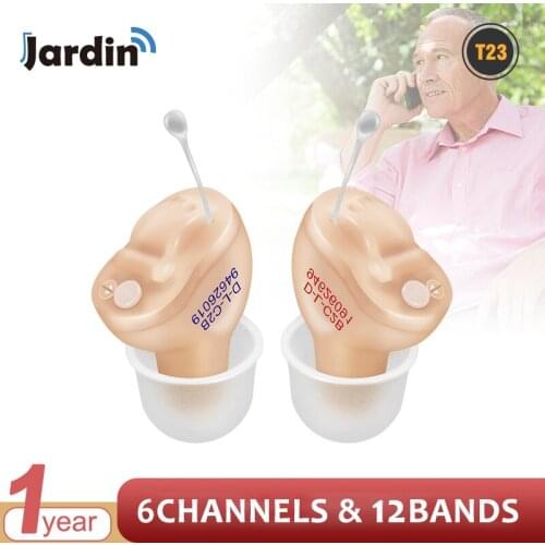 Hearing Aids Audifonos for Deafness/Elderly Adjustable Micro Wireless 4-Channels Size Invisible Hearing Aid Ear Sound Amplifier