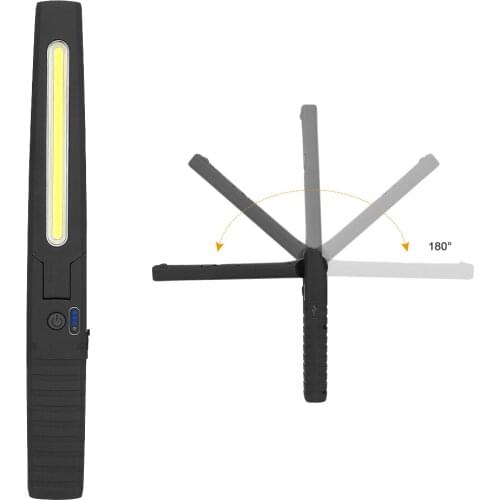 LED Work Light 180° Rotation Torch Hanging Flashlight USB Rechargeable Camping Light Outdoor Lantern Emergency Lamp Dropship