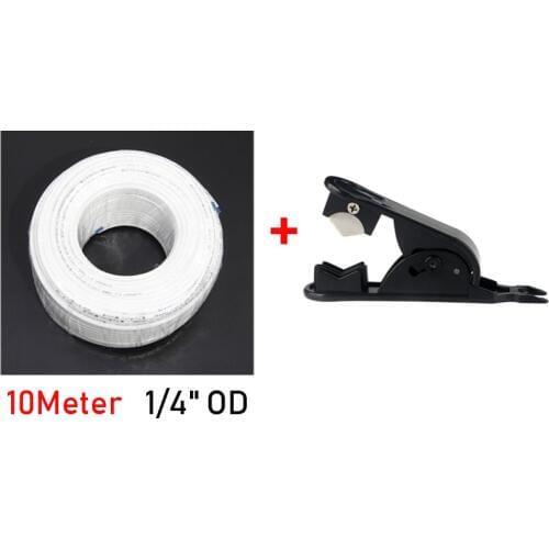 10 Meter RO Water 1/4" Inch OD PE Hose Tubing White Flexible Pipe Tube For Reverse Osmosis Aquarium Filter System With Cut Tool