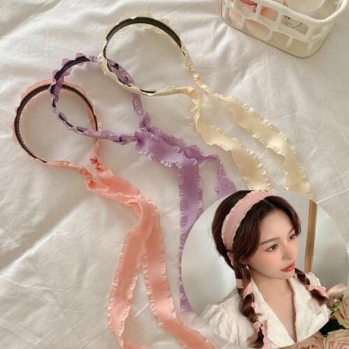 Vintage Wide Headbands Solid Color Twisted Flannel Chain Hairbands for Women Girl Head Wrap Girls Tiara Elegant Headwear