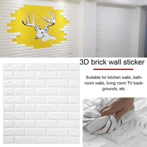 Waterproof EVA Foam 3D Brick Wall Stickers Home Decor DIY Self Adhesive Wall Covering Wallpaper For TV Background Kids Room