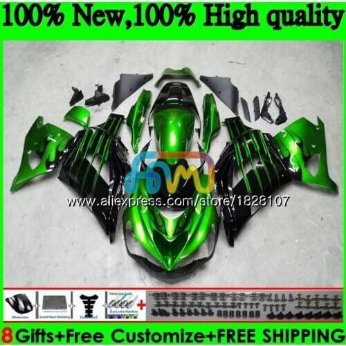 Injection For KAWASAKI ZZR1400 ZX 14R ZX-14R 24BS.0 ZX14R 12 13 14 15 16 17 2012 2013 2014 2015 2016 2017 Fairing Green black