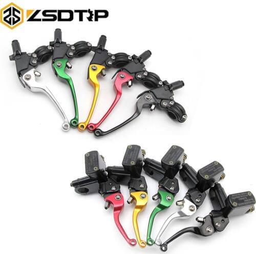 ZSDTRP 22mm ASV Motorcycle Hydraulic Brake Clutch Lever Master Cylinder Lever Cable Clutch Reservoir for Scooter Dirt Bike