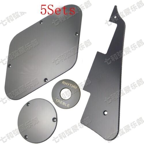 5 Sets Black Guitar Pickguard,Cavity Cover,Switch Cover,Pickup Selector Plate For Electric guitar (XPHB-BK-QT-10)
