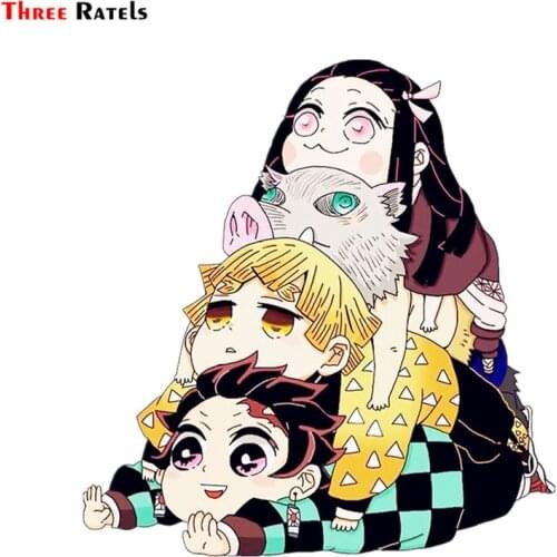 Three Ratels FC576 Demon Slayer Gang Cute Car Sticker