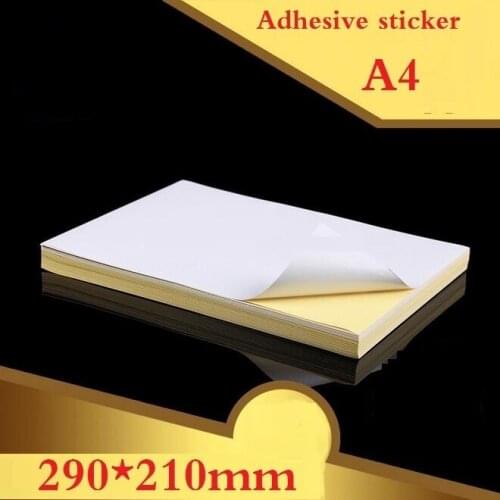 Free shipping 100sheets NEW A4 Logo Size Paper Printing Label Adhesive Gift Seal Stickers White Glossy