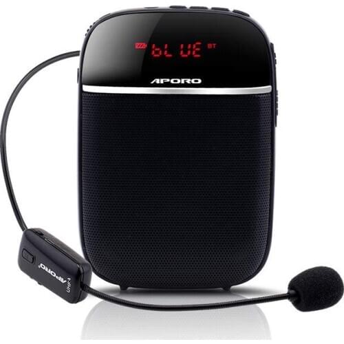 Wireless Bluetooth Megaphone Portable 10W Voice Amplifier Headset Microphone Mini Wearable Music Player for Teaching Promotion