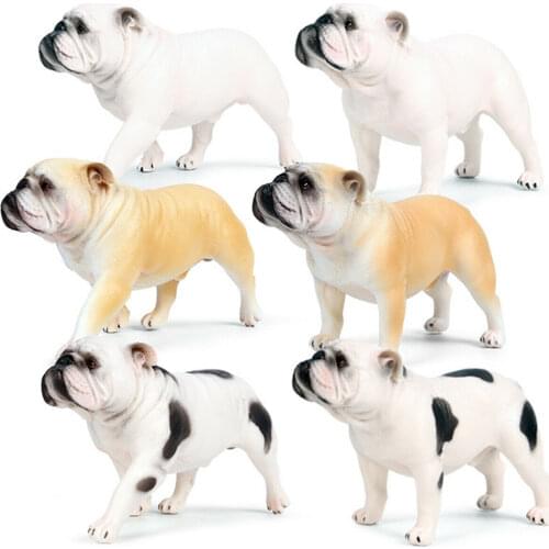 Large British Bulldog Dog Pet Figure Animal Pitbull Model Toy GiftEducational Toys Decoration Kid Birthday Gift