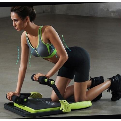 Household multi-functional supine portable folding silent lazy fitness equipment high load-bearing comprehensive training device