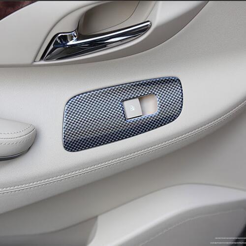 Carbon Fibre Center Console Gear Steering Wheel Window Switch Decorated Frame For Buick Lacross 2013 14 CAA180B