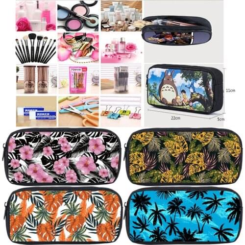Summer 3D Print Mochila Anime Hawaii style Pencil Case School Supplies for Kids Stationery Storage Pouch Cosmetic Cases Makeup