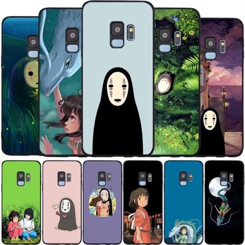 Cartoon Spirit Away Black Silicone Phone Case For Samsung S21 S20 A11 S10 S10E S9 S8 Plus Lite Note10 Note20 Ultra TPU Cover